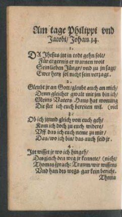 Am tage Philippi und Jacobi ...
