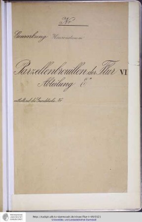 No. 40 Gemarkung Heusenstamm, Flur VI, Abteilung EIII