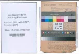 Entnazifizierung Obersteuerinspektor Stute , geb. (Obersteuerinspektor)