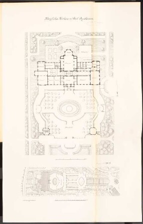 Kurhaus, Bad Oeynhausen: Grundrss EG und Gartenplan, Lageplan