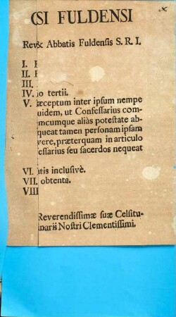 Casus Reservati In Dioecesi Fuldensi