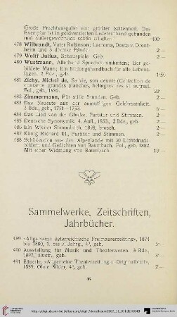 Sammelwerke, Zeitschriften, Jahrbücher (Nr. 489-526)