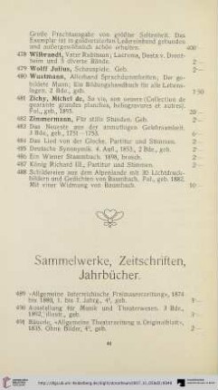Sammelwerke, Zeitschriften, Jahrbücher (Nr. 489-526)