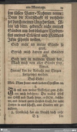 Buß-Andacht am Montage