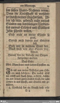 Buß-Andacht am Montage