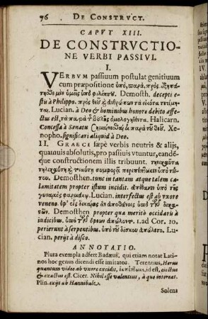 Caput XIII. De Constructione Verbi Passivi.