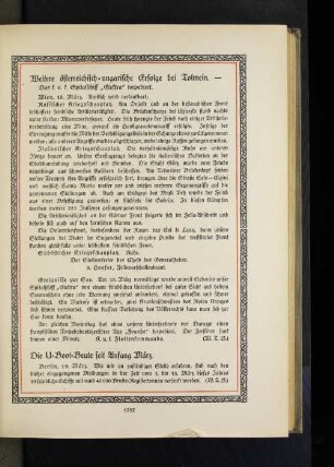 Weitere österreichich=ungarische Erfolge bei Tolmein.