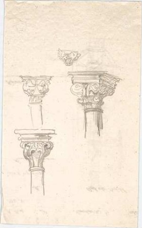 Voit, August von; Feldafing / Starnberger See (Bayern); Königliches Schloss (Königliche Villa) - Kapitelle (Studien)