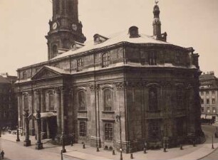Dresden, Kreuzkirche, Ansicht von Südosten