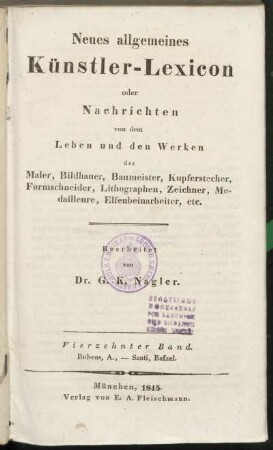 Bd. 14: Rubens, A. - Santi, Rafael