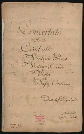 Konzerte; cemb, strings, bc; f-Moll
