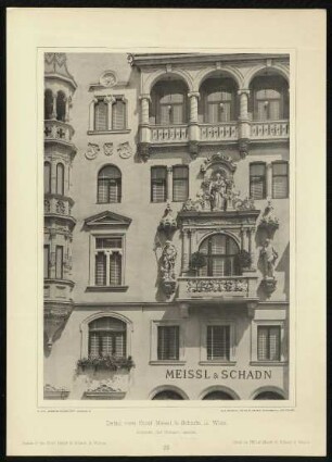 Tafel 22. Detail vom Hotel Meissel & Schadn in Wien
