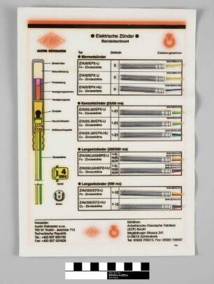 Schautafel Elektrische Zünder Standardsortiment