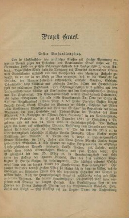 Erster Verhandlungstag.