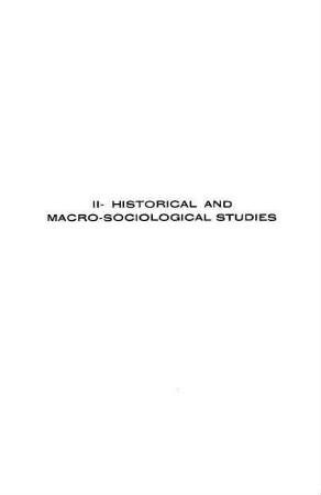 141-279, II. Historical and macro-sociological studies