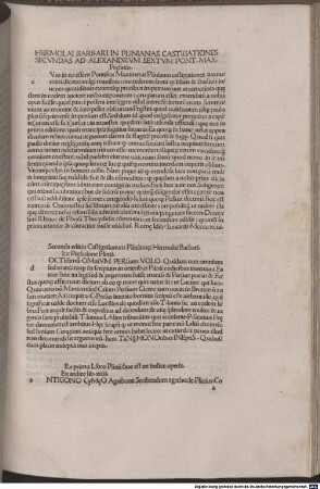 Castigationes: Plinianae Hermolai Barbari Aquileiensis Pontificis, 2