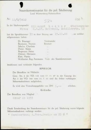 Locher, Hildegard