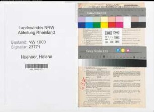 Entnazifizierung Helene Hoehner, geb. 15.07.1919 (Kontoristin)