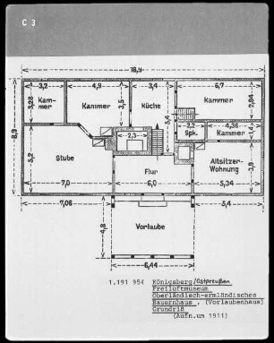 Oberländisch-ermländisches Bauernhaus (Vorlaubenhaus)
