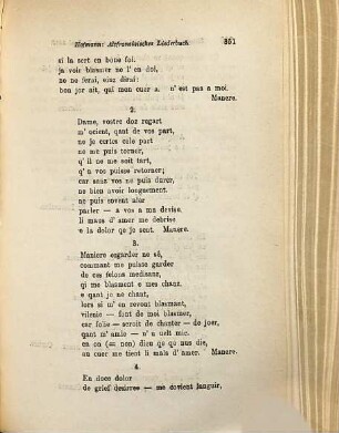 Bruchstücke eines altfranzösischen Liederbuches (Chansonnier) mit Noten aus dem 13. Jahrhundert