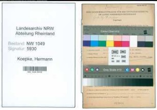 Entnazifizierung Hermann Koepke , geb. 28.08.1892 (Verwaltungsbeamter)