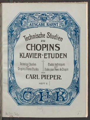 Technische Studien zu Chopins Klavier-Etuden. Heft 2