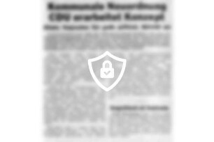 Kommunale Neuordnung - CDU erarbeitet Konzept