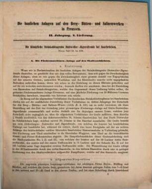 Die baulichen Anlagen auf den Berg-, Hütten- und Salinenwerken in Preussen, 2. 1862, Lfg. 1 - 2