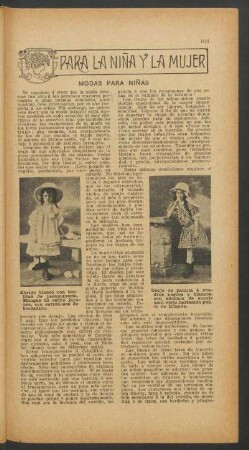 Modas para niñas : Para la niña y la mujer