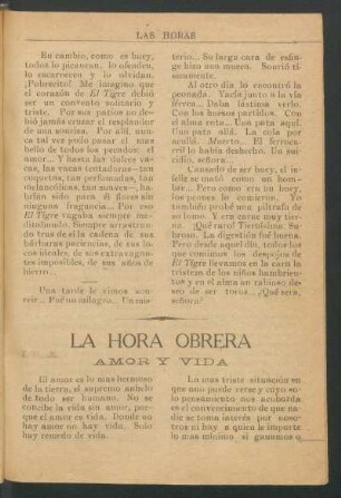 La hora obrera: Amor y vida