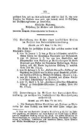 Verleihung der Rechte einer juristischen Person im Ressort der Unterrichtsverwaltung : [V. Elementarschulwesen]