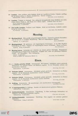 Messing (Nr. 248-250)