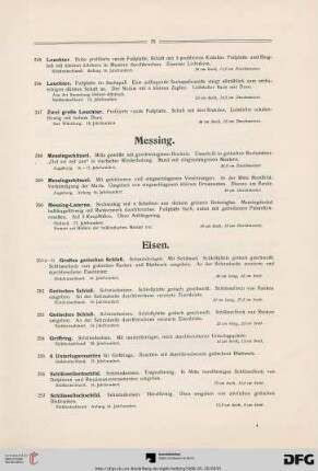 Messing (Nr. 248-250)