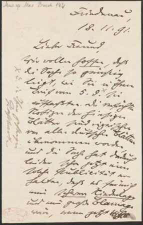 Brief an Philipp Spitta : 18.11.1891