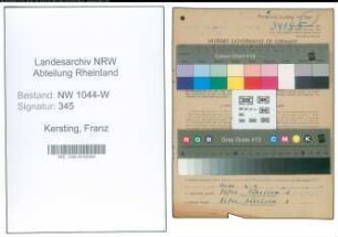 Entnazifizierung Franz Kersting , geb. 06.04.1907 (Landwirt)