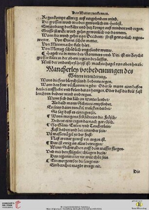 Mancherley vorbedeutungen des Wetters verenderung