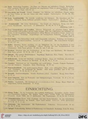 Einrichtung (Nr. 299-318)