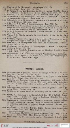Theologie. Judaica (Nr. 5179 - 5396)