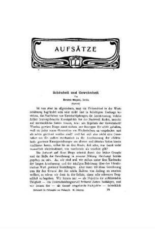 Schönheit und Gewohnheit : (Schluß)