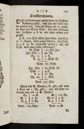 155-162, Tauschrechnung.