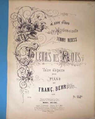 Fleurs des bois : valse élégante pour piano ; op. 91