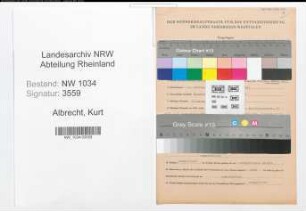 Entnazifizierung Kurt Albrecht , geb. 11.10.1889 (Oberst)