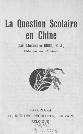 La question scolaire en Chine