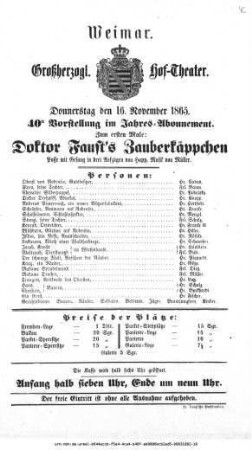 Doktor Faust's Zauberkäppchen