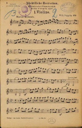 Nächtliche Heerschau : militairisches Characterstück ; op. 372