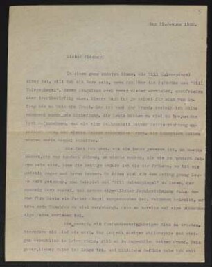 Brief von Gerhart Hauptmann an Samuel Fischer