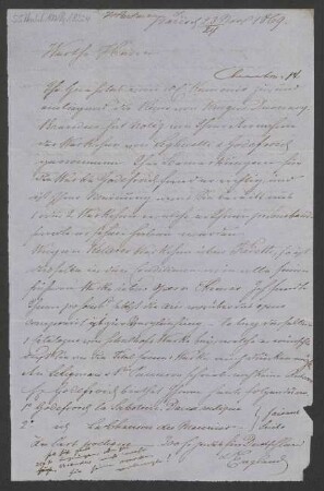Brief an B. Schott's Söhne : 23.11.1869