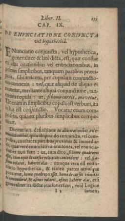 Caput IX. De Enunciatione coniuncta vel hypothetica.