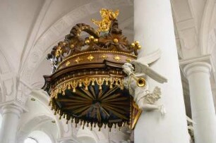 Belgien. Liege. Eupen. Sankt Nikolaus Kirche. 1724 - 1729. Kanzel von 1730