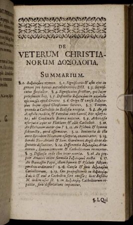 De Veterum Christianorum Δοσoλoγια.